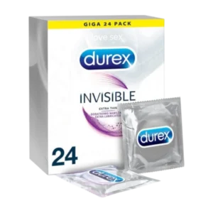 Durex Invisible Extra Lubricated 24 tk. kondoomid Durex Invisible Extra Lubricated 24 tk.
