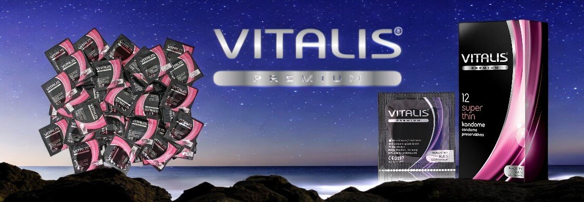 Vitalis kondoomikomplekt 50 tk. 1 Vitalis prekės ženklo puslapio iliustracija