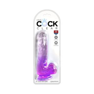 Clear 6“ Cock with Balls dildod, fallod 1 Clear 6“ Cock with Balls