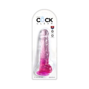 Clear 8“ Cock with Balls dildod, fallod 1 Clear 8“ Cock with Balls