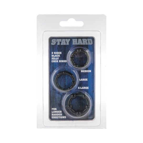 Stay Hard Rings 3 tk. peeniserõngad ja hülsid 1 Stay Hard Rings 3 tk.