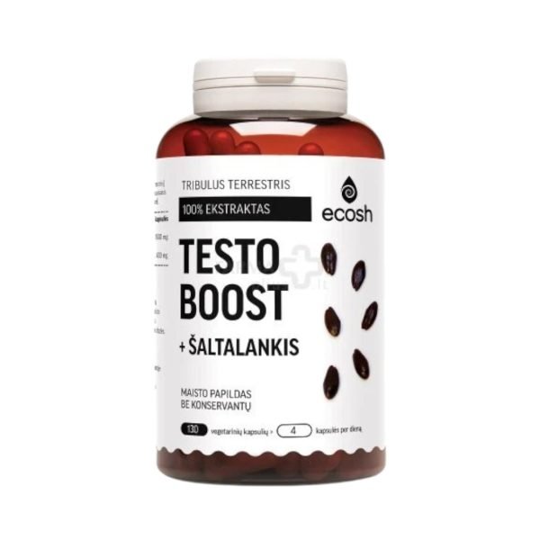 Testo Boost + Šaltalankis 130 kapslit. afrodisaakumid Testo Boost + Šaltalankis 130 kapslit.