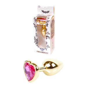 B – Series HeavyFun Gold Heart PLUG- Pink anaaltapid 1 HeavyFun Gold Heart PLUG – Pink