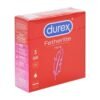 Durex Fetherlite Thin 3 tk. durex kondoomid 1 Durex Fetherlite Thin – plonesni prezervatyvai, dėžutė iš arti