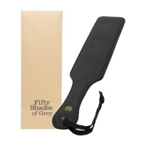 Fifty Shades of Grey Bound to You Paddle bdsm ja fetišikaubad 1 Fifty Shades of Grey Bound to You Paddle – dvipusė BDSM plakimo mentelė, juoda