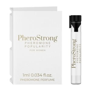Pheromone Popularity for Women 1 ml naiste feromoonid 1 PheroStrong Popularity for Women 1 ml – feromoninis kvapas moterims, mini buteliukas iš arti