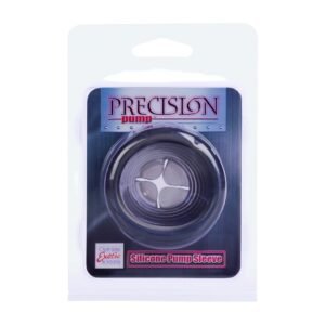 Precision Pump Silicone Pump Sleeve Black peenise- ja tupepumbad 1 Precision Pump Silicone Pump Sleeve – silikoninis manžetas vakuuminei penio pompai, vaizdas iš arti