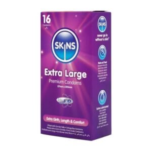 SKINS – EXTRA LARGE PREMIUM CONDOMS 16 tk. kondoomid 1 Skins Extra Large Premium Condoms 16 tk.