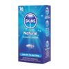 Skins Condoms Natural 16 tk. skins kondoomid 1 Skins Condoms Natural 16 vnt. – natūralių prezervatyvų dėžutė, priekyje matomas prekių ženklas