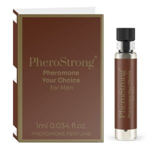 TESTER PheroStrong Pheromone Your Choice for Men 1 ml feromoonid 1 PheroStrong Your Choice for Men 1 ml – feromonų testeris vyrams, mažas buteliukas