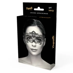 Coquete Chic Desire Lace Mask bdsm aksessuaarid 1 Coquete Chic Desire Lace Mask – juoda nėrinių akių kaukė
